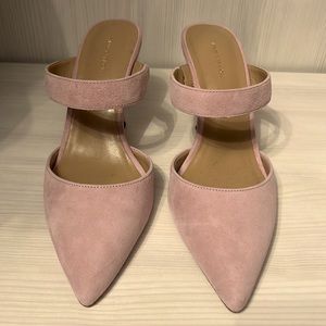 Ann Taylor lilac suede 3” heels, size 8.5 M